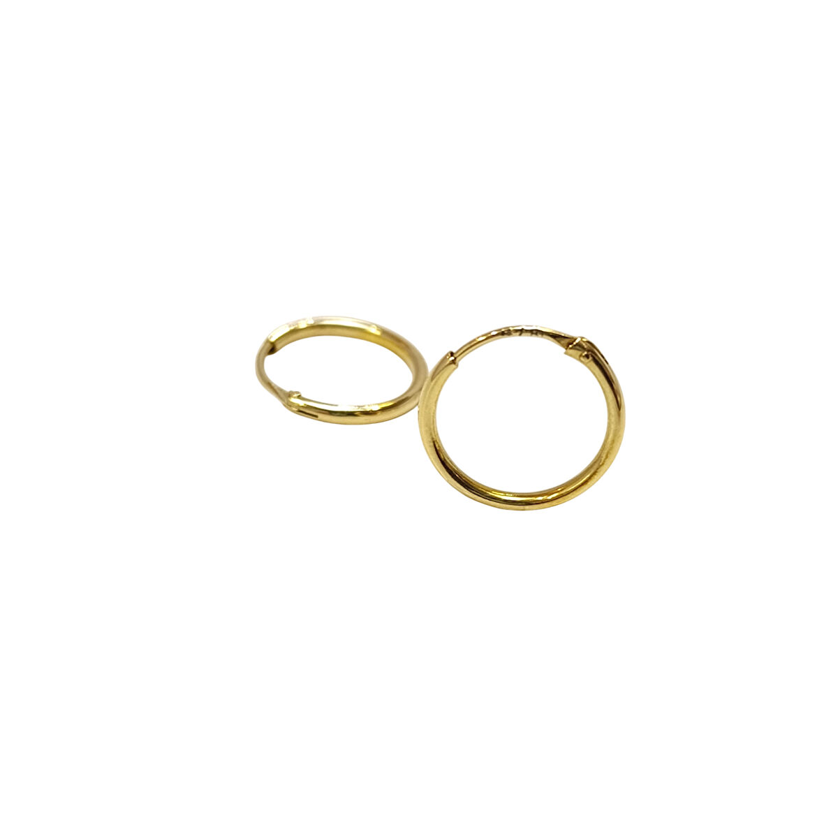 15.5mm Klasik Halka Küpe 14 Ayar Altın HD VİDEOLU