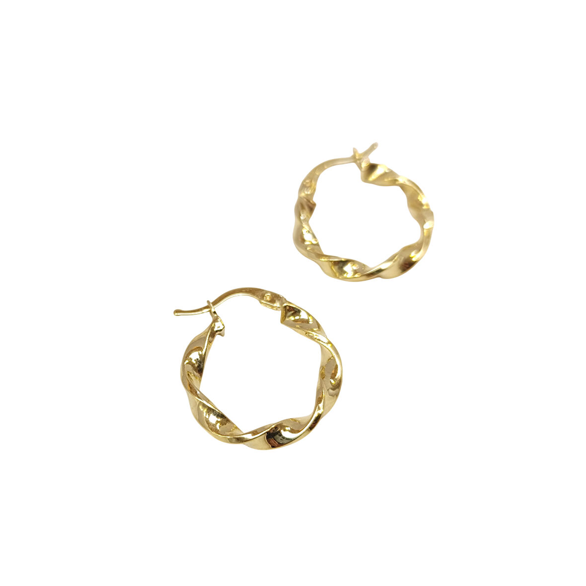 20mm Burgu Halka Küpe 14 Ayar Altın HD VİDEOLU