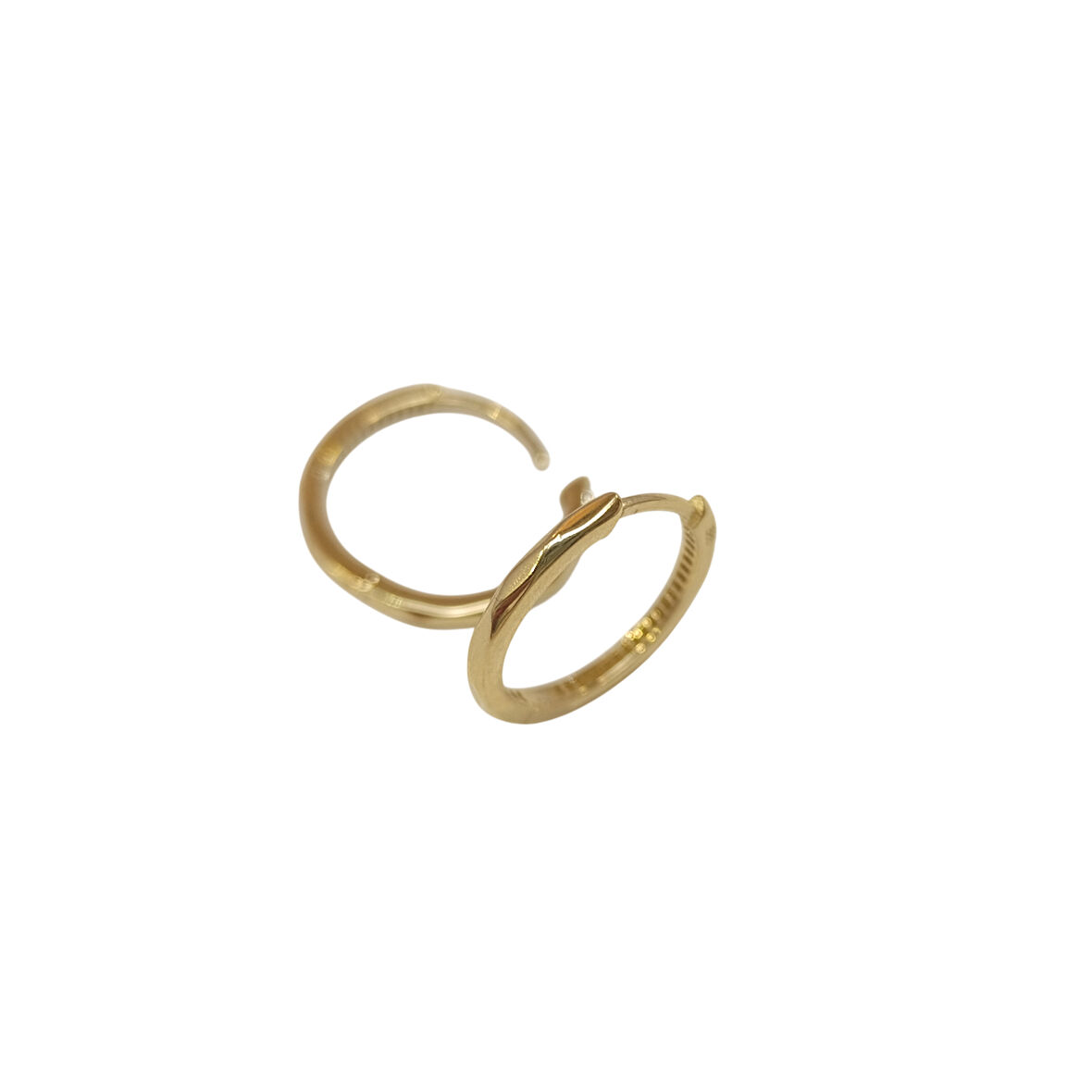 19.2mm Karo Halka Küpe 14 Ayar Altın HD VİDEOLU