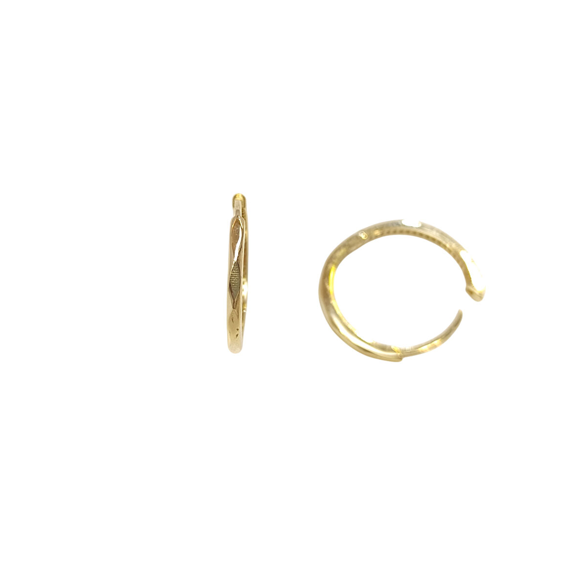 21.7mm Karo Halka Küpe 14 Ayar Altın HD VİDEOLU