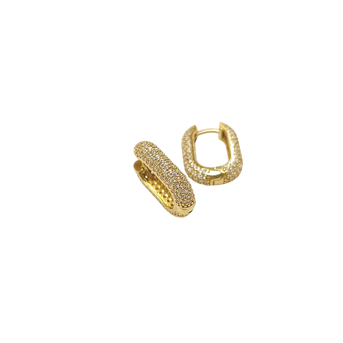 18.3mm Su Yolu Halka Küpe 14 Ayar Altın HD VİDEOLU