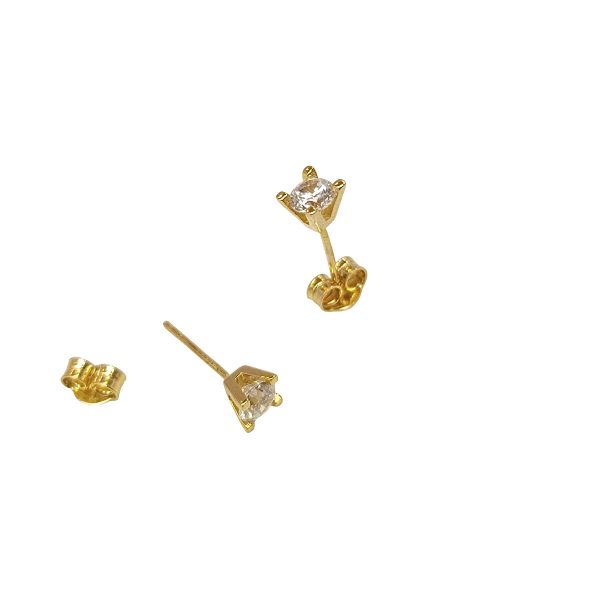 Tek Taş Küpe 14 Ayar Altın HD VİDEOLU