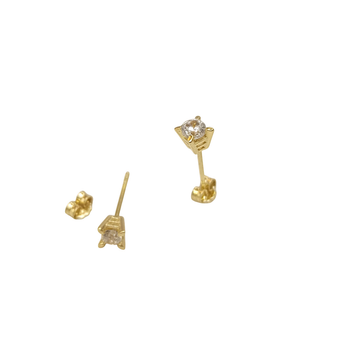 Tek Taş Küpe 14 Ayar Altın HD VİDEOLU