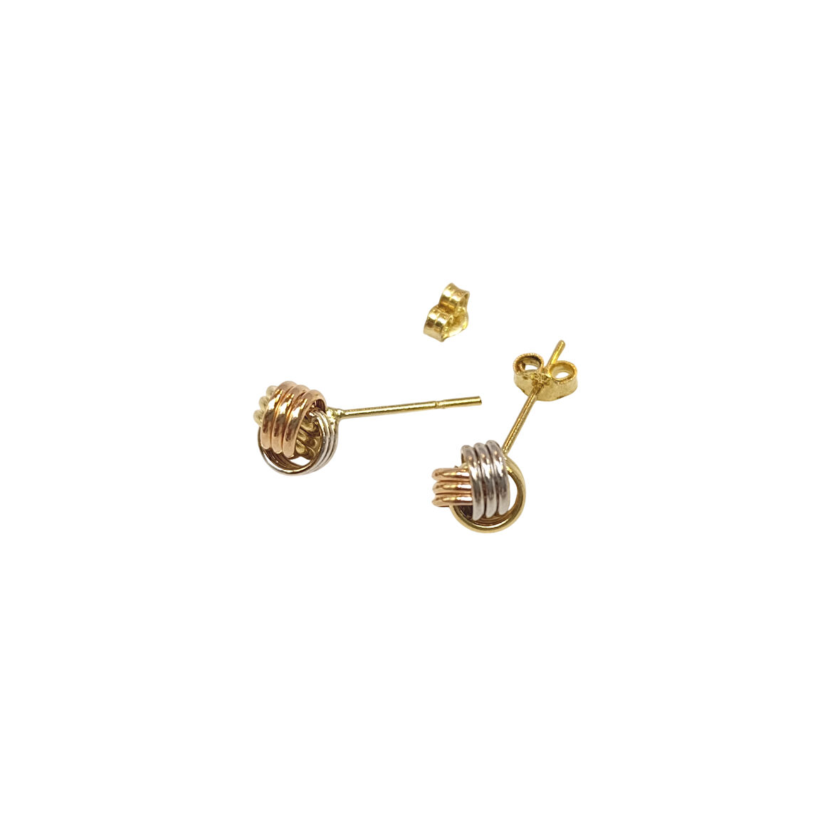 Yün Yumağı Vidalı Küpe 14 Ayar Altın HD VİDEOLU