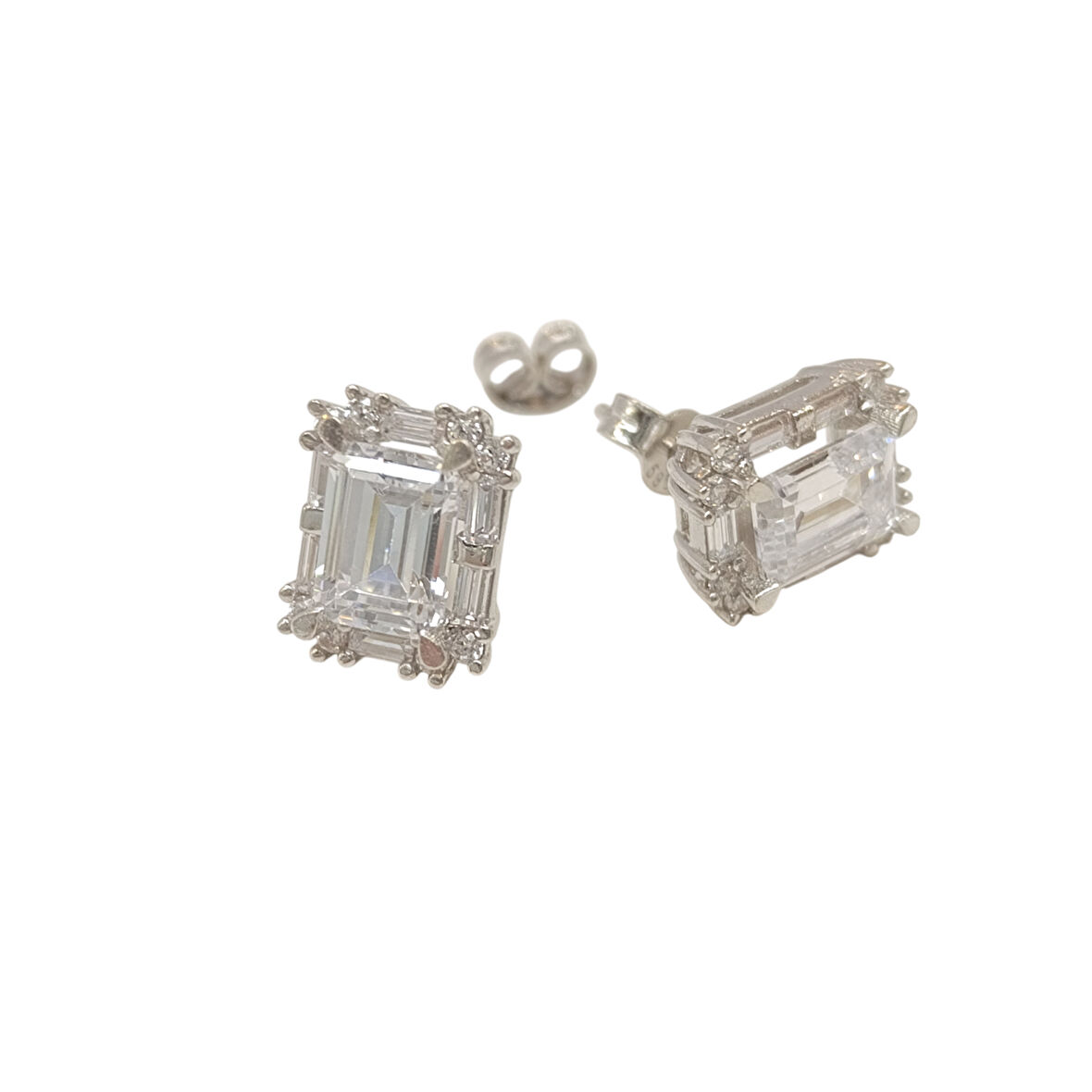 Zümrüt Kesim Tek Taşlı Küpe 14 Ayar Altın HD VİDEOLU