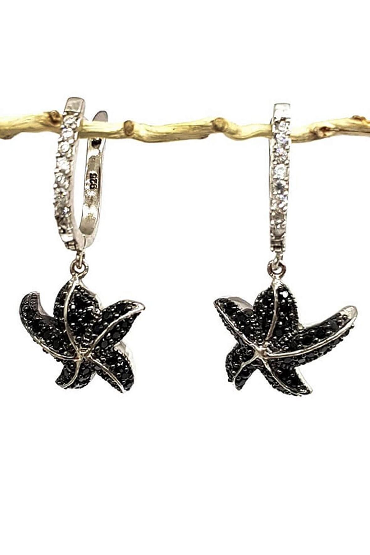 Deniz Yıldızı Figürlü Gümüş Kadın Küpe