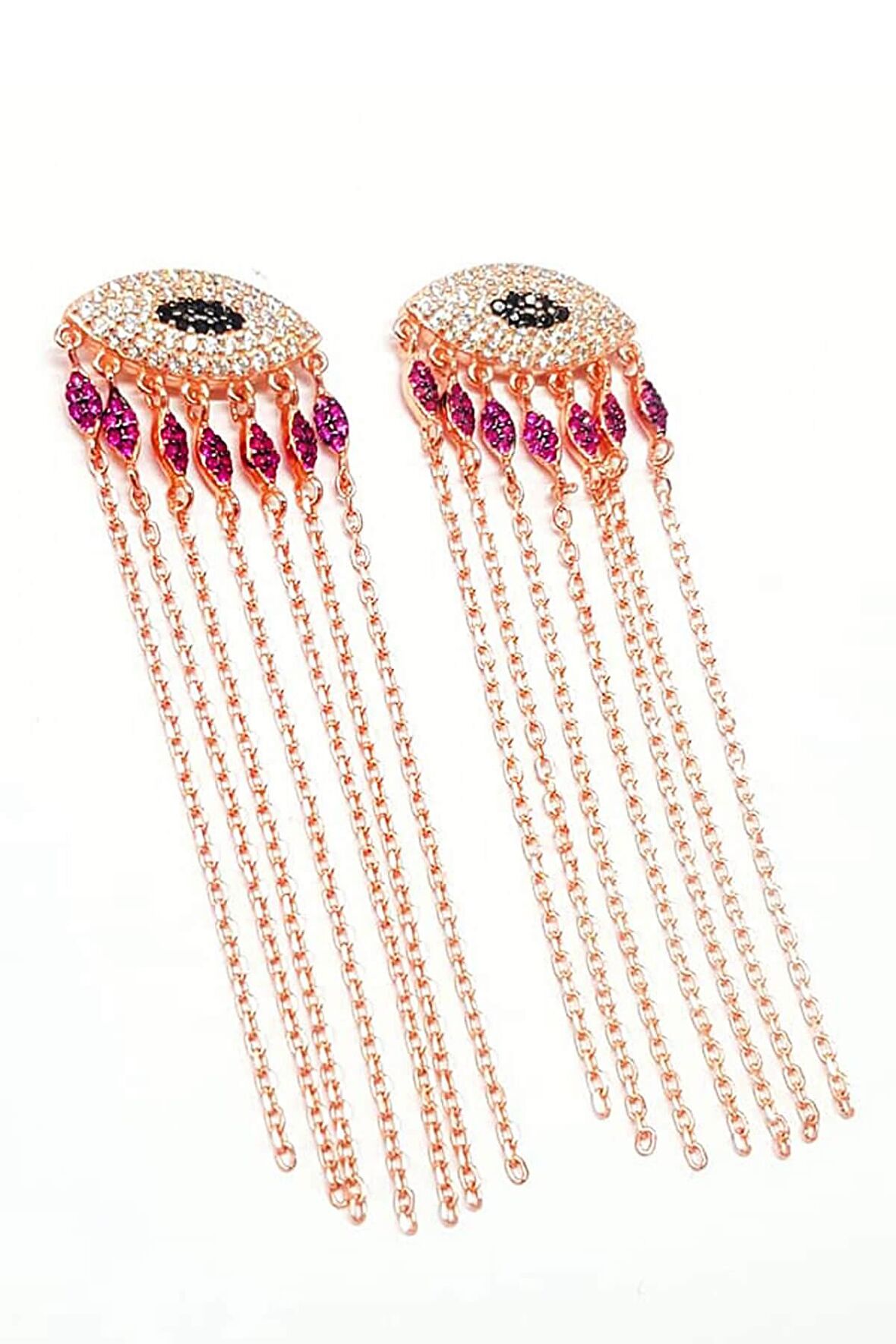 Italyan tasarimi Göz figurlu.modern 925 ayar gümüş lüks kupe