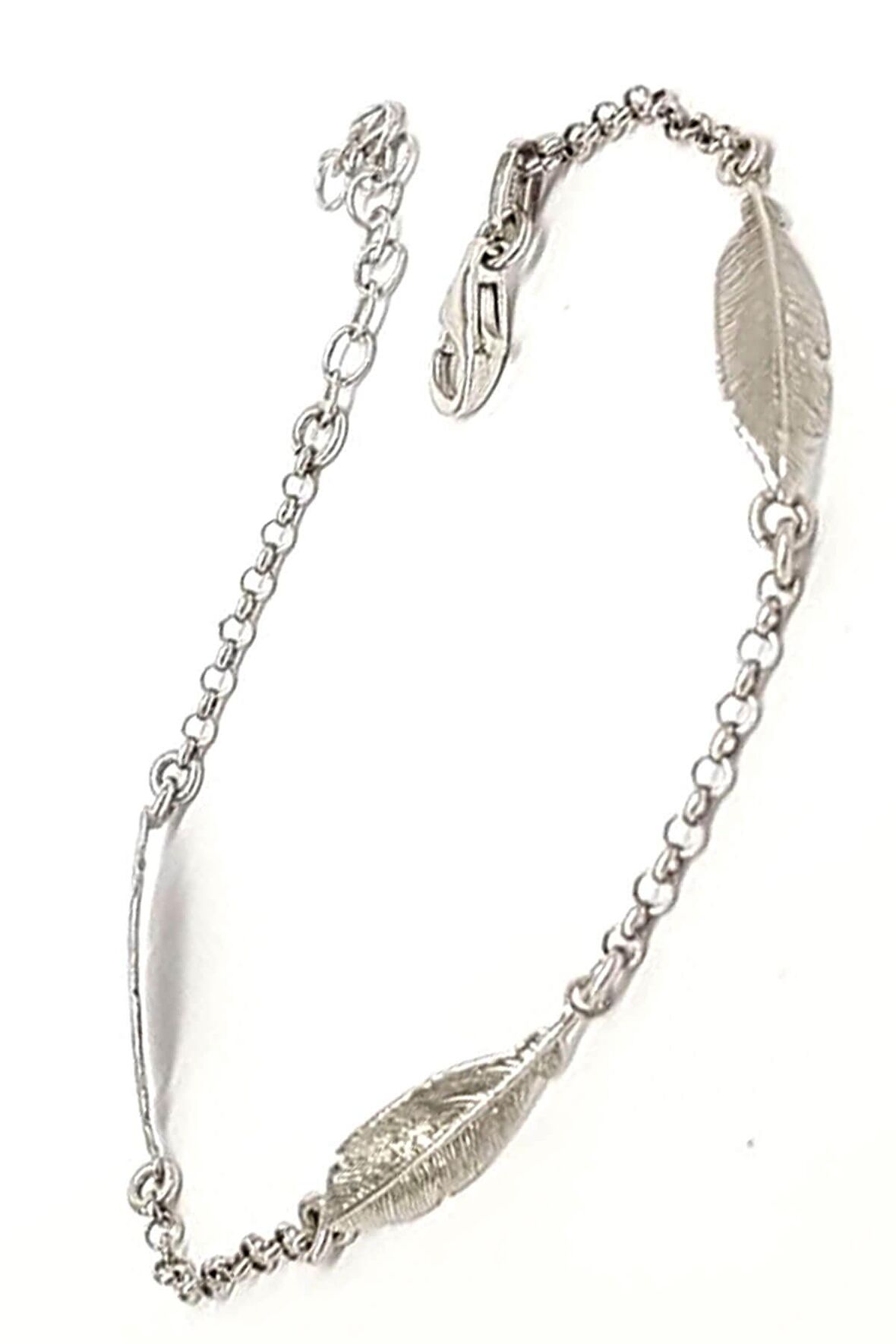 Tüy Figürlü İtalyan tasarımı gümüş Kadın bileklik