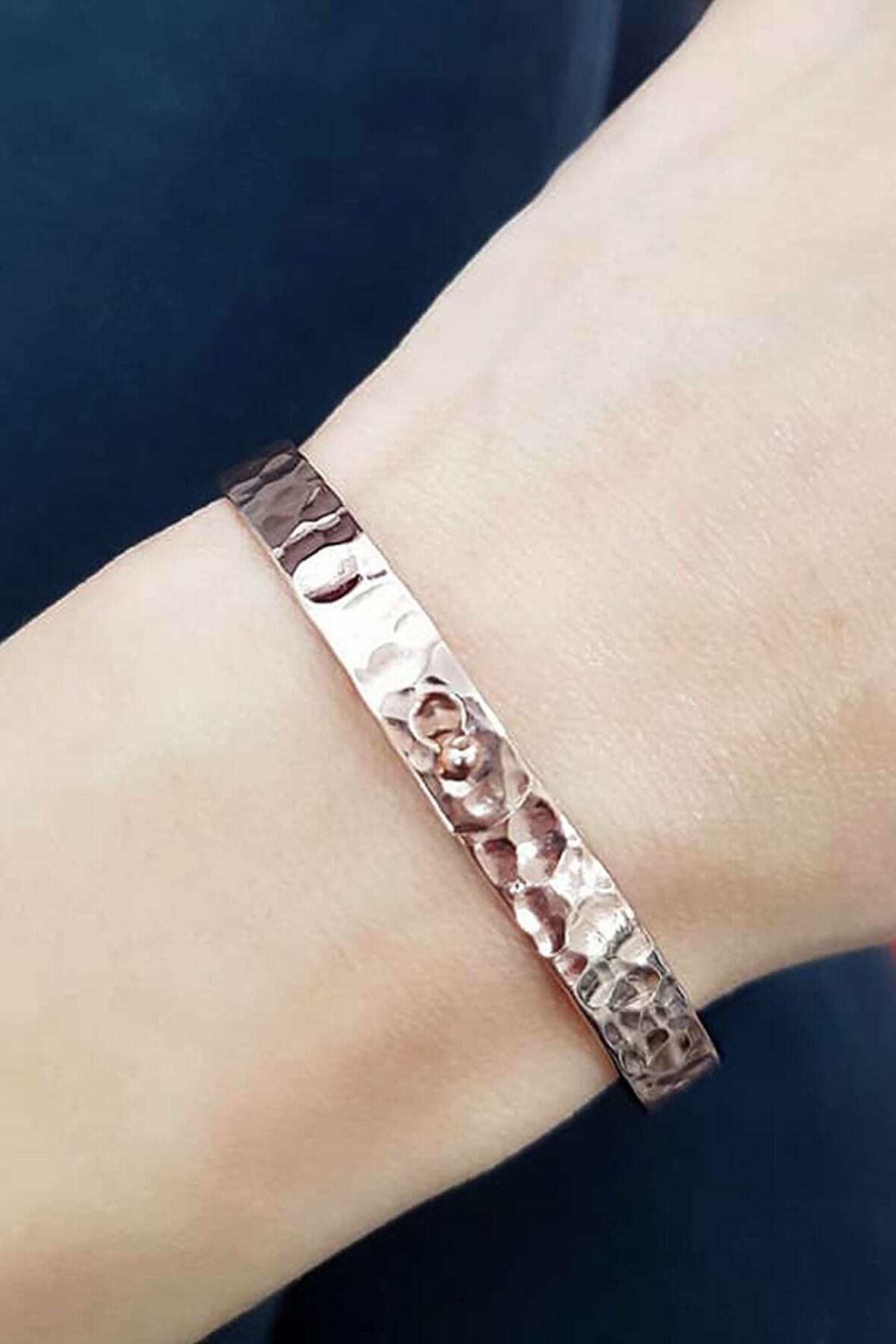 El işi Dövme Gümüş Üzerine rose altın kaplama Bileklik 