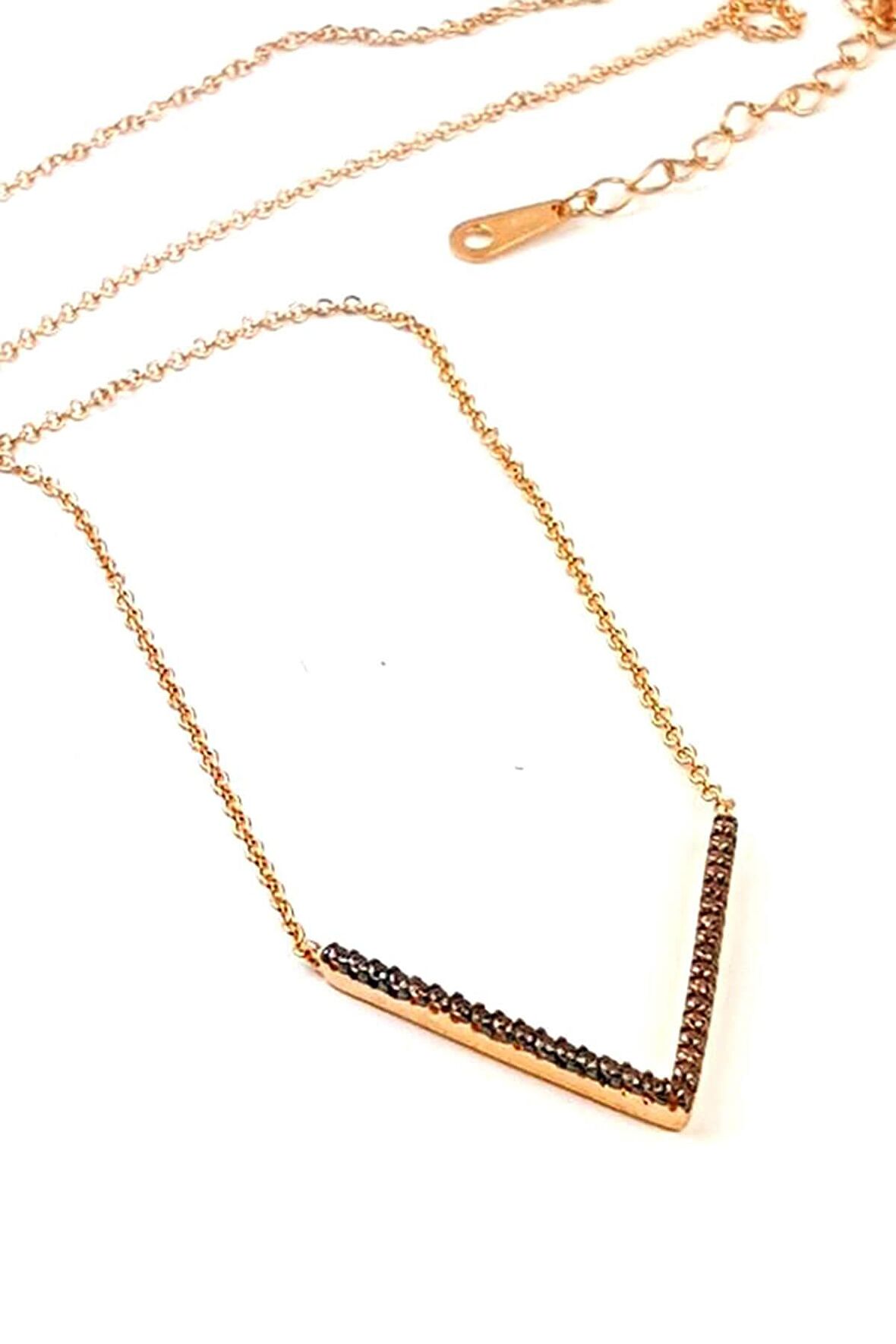 Granat Taşlı Gümüş Kadın Kolye 