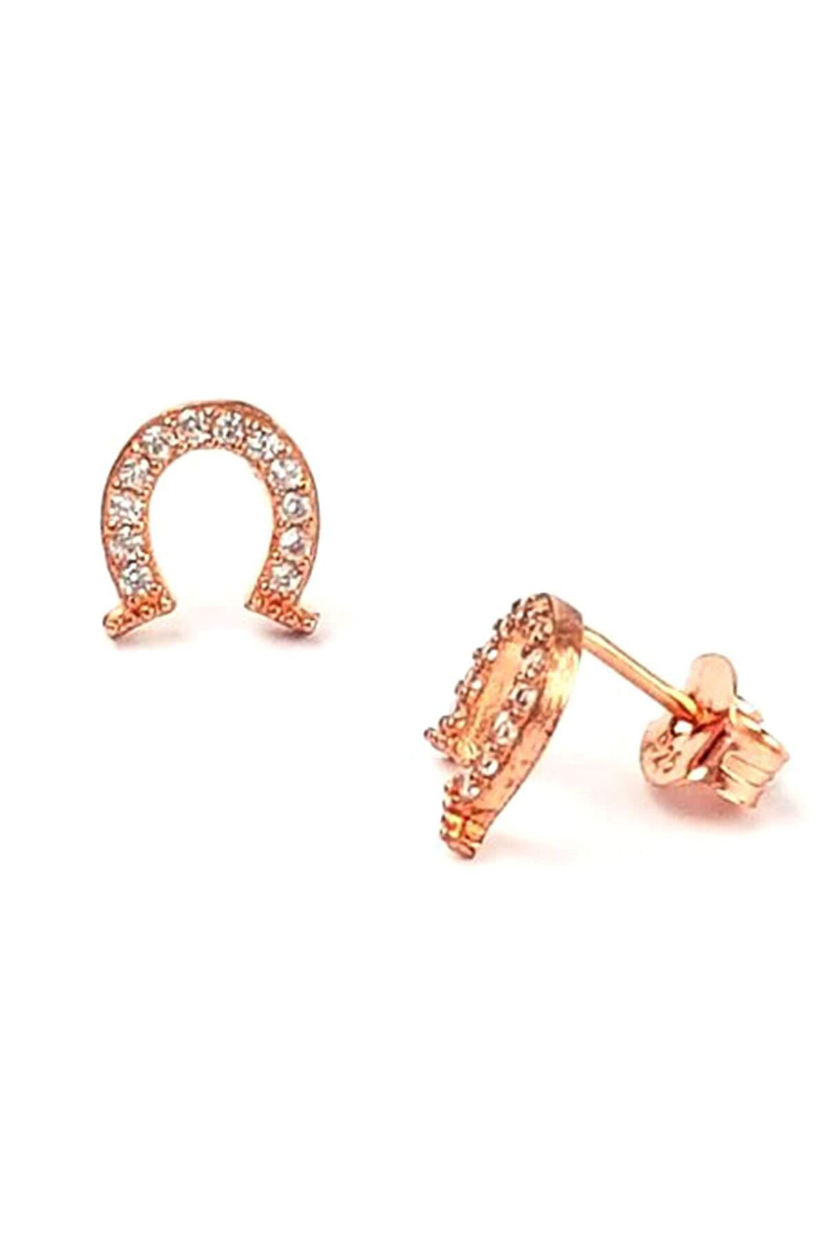 Nal Figürlü zirkon taşlı gümüş Kadın küpe