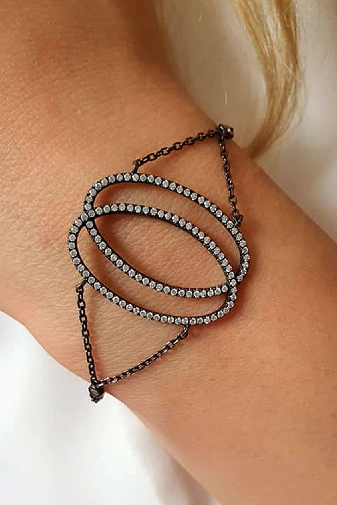 Zirkon Taşlı Gümüş Kadın Bileklik