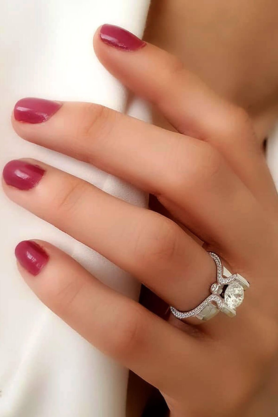 SKY DIAMOND gümüş tek taş yüzük