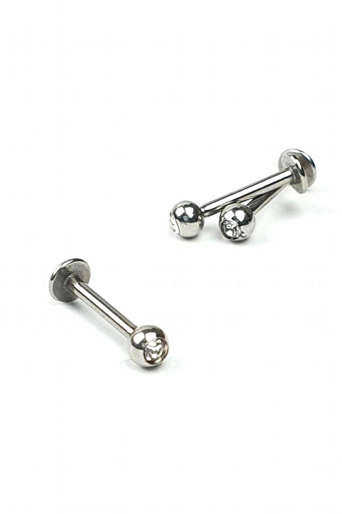 zirkon tasli 316L anti alerjik cerrahi celik tragus helix dudak piercing