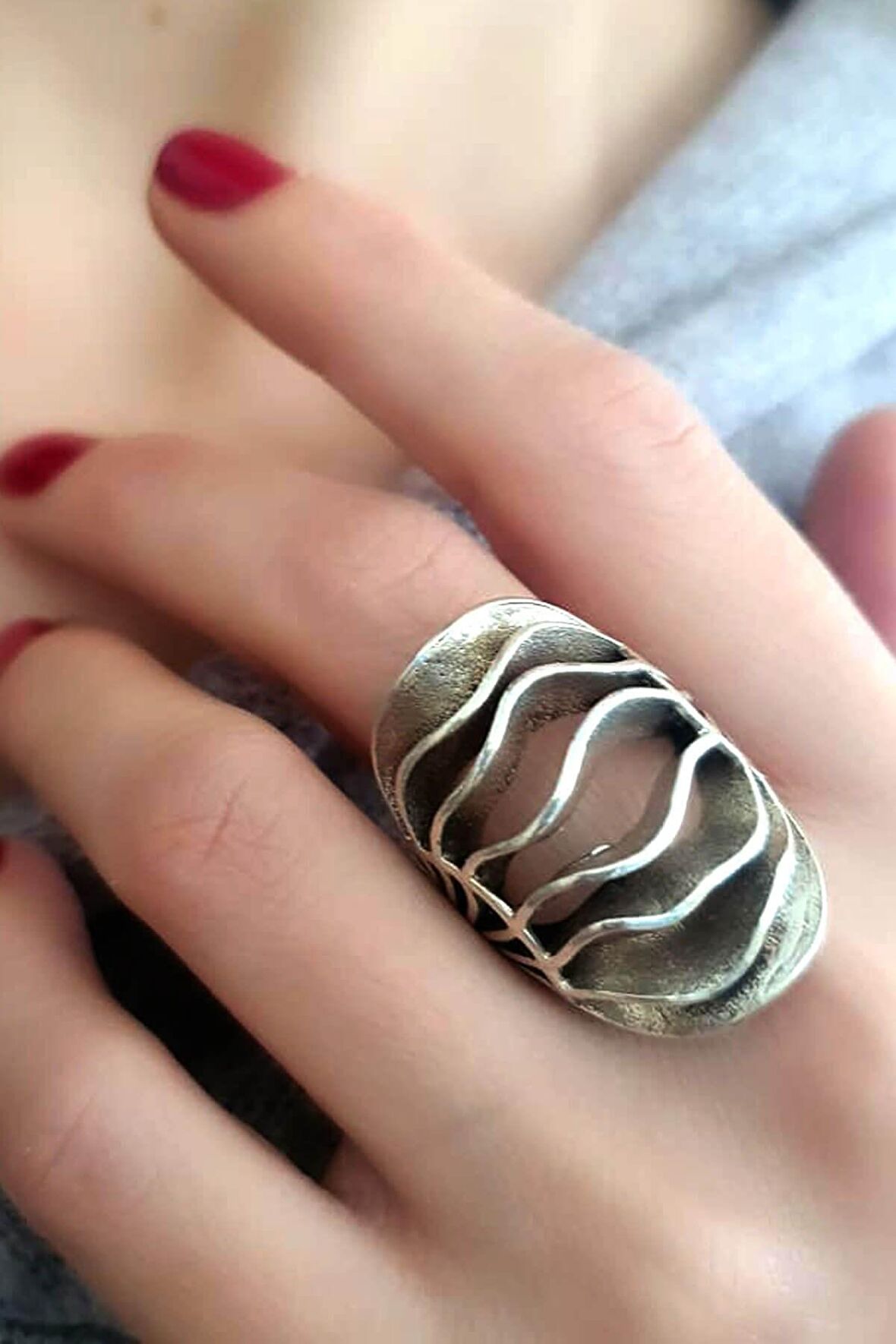 Tasarım gümüş yüzük