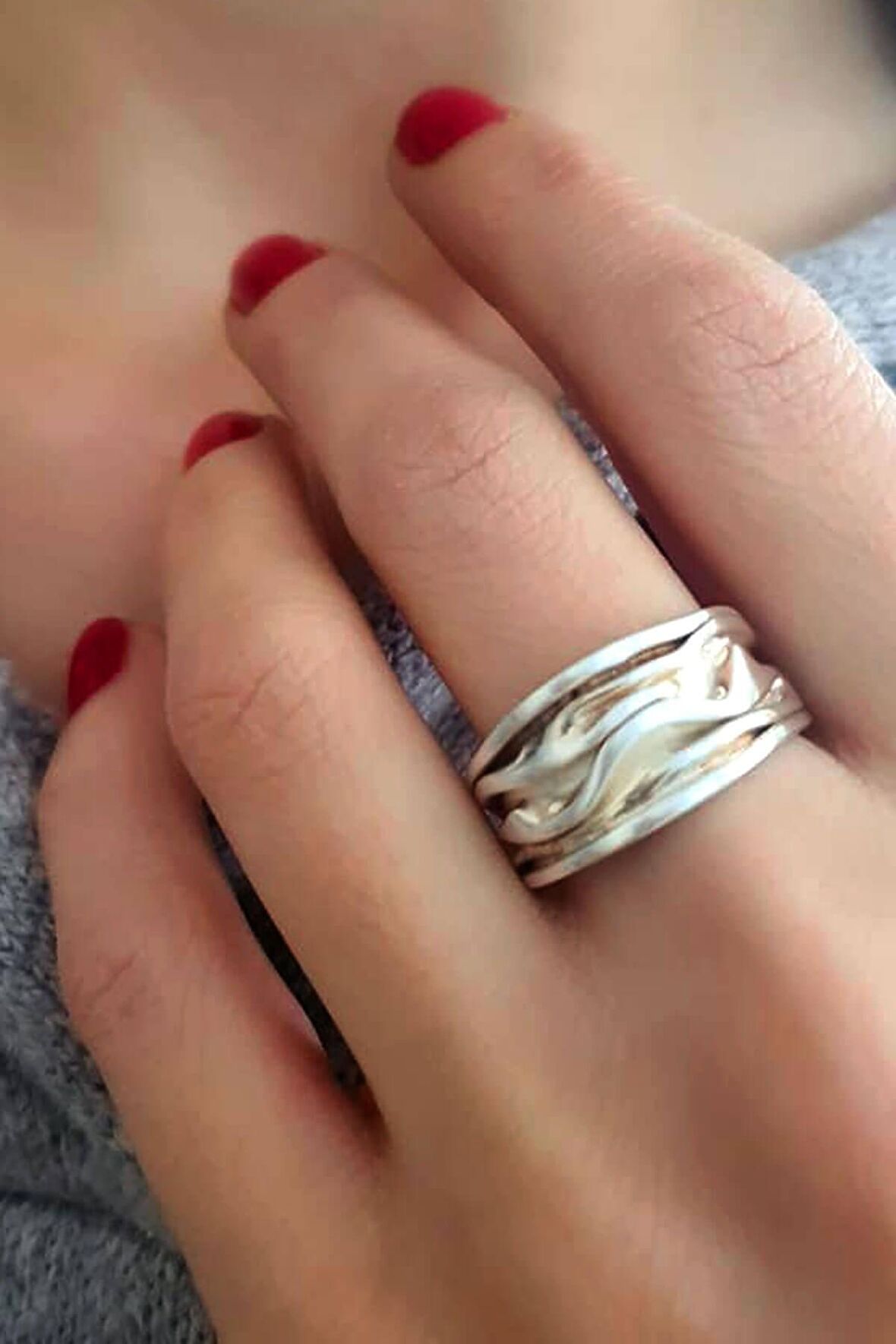 tasarım el işi gümüş yüzük 