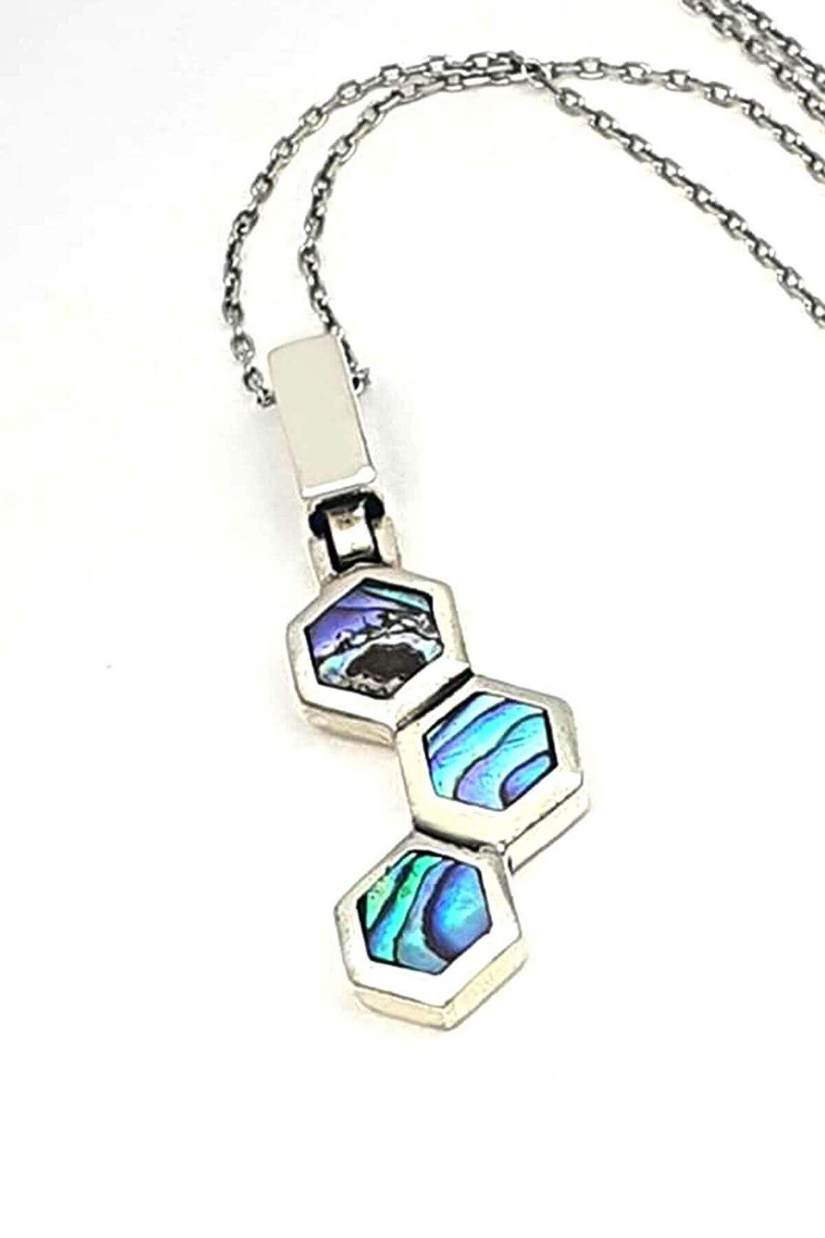 Okyanus sedefi gümüş kolye 