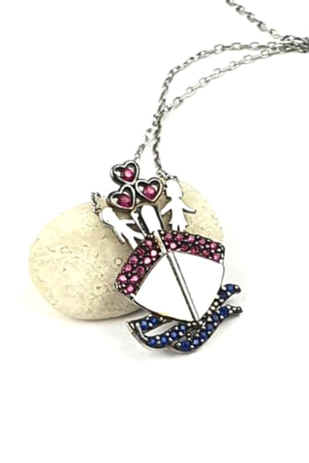  Aşk gemisi gümüş kolye