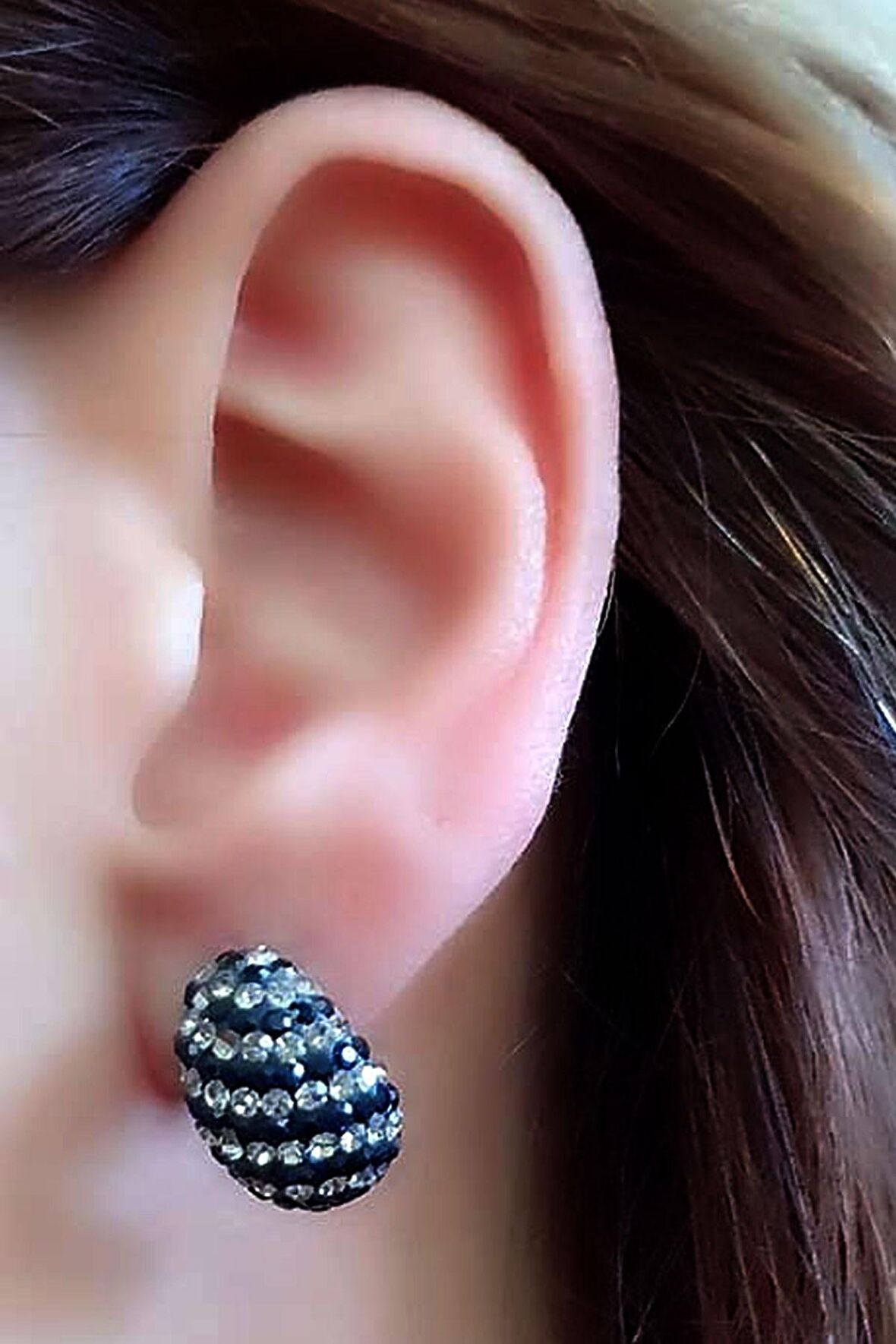 swarovski taşlı gümüş lüks küpe