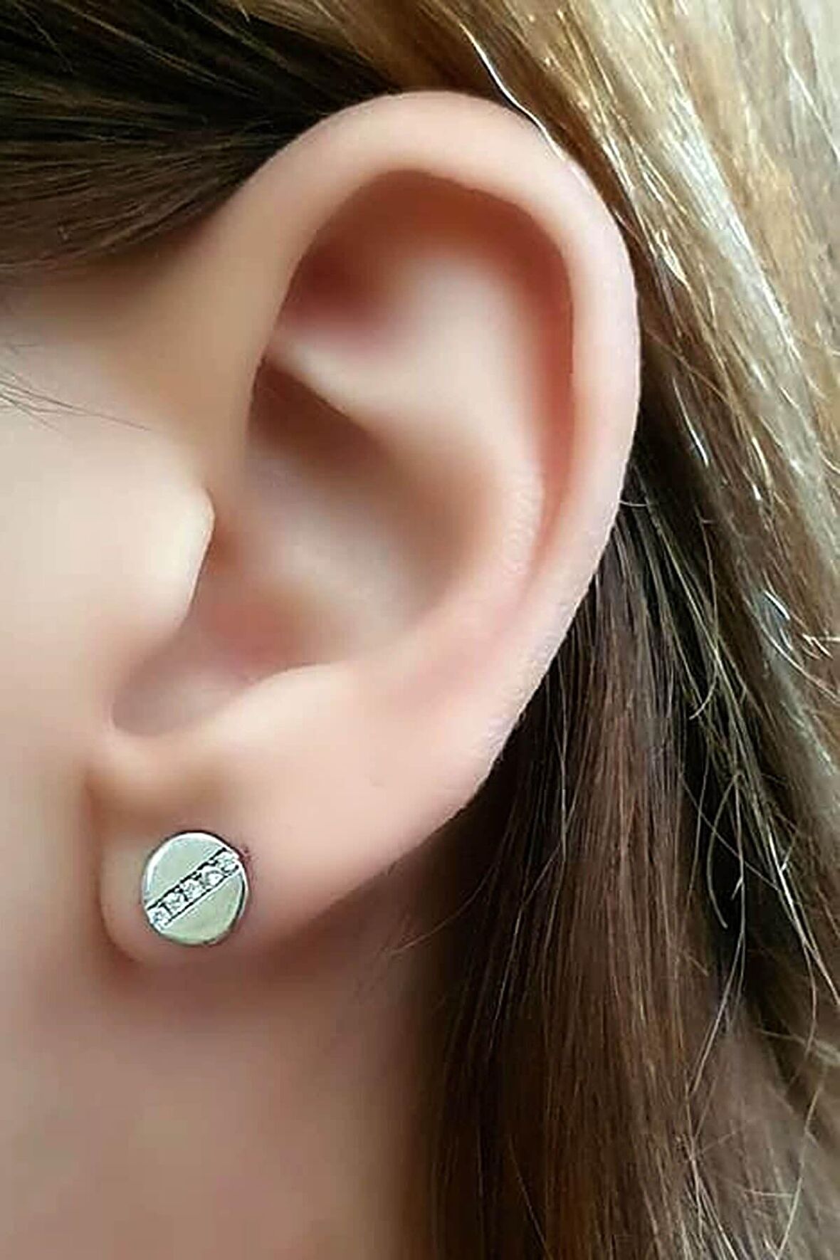 Zirkon taş detaylı italyan tasarımı gümüş lüks küpe 