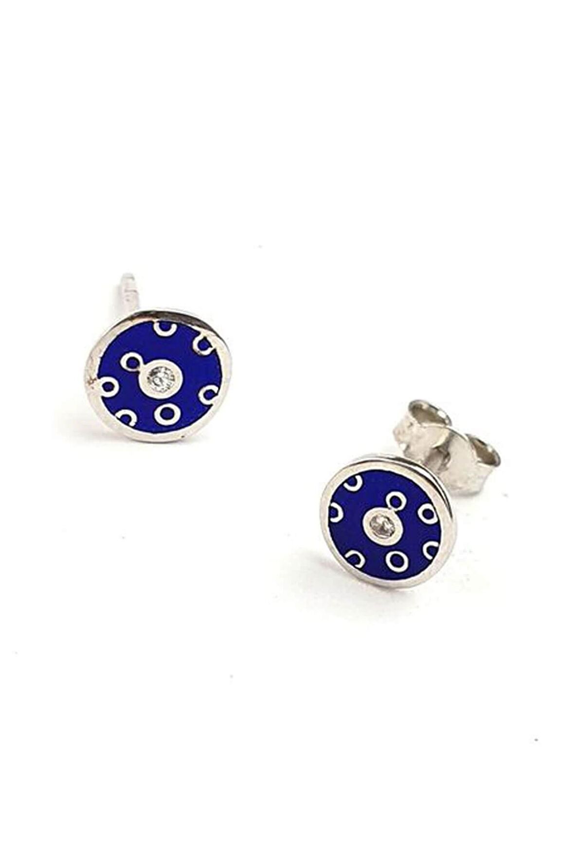 mineli zirkon taş detaylı 925 ayar gümüş küpe 