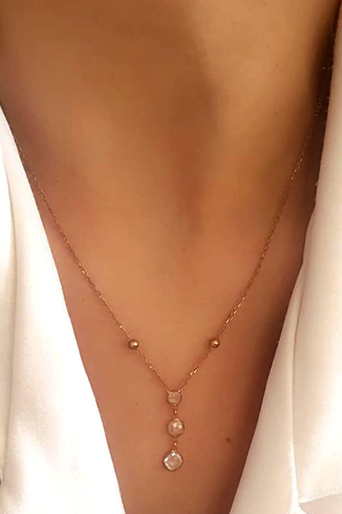 Zirkon taşlı 925 ayar gümüş rose kolye