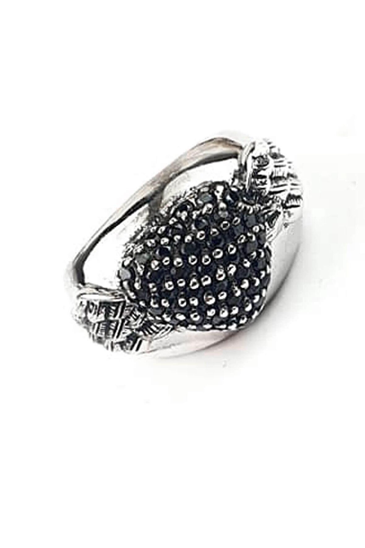 Oniks taşlı 925 ayar gümüş aşkın kanatları tasarım yüzük