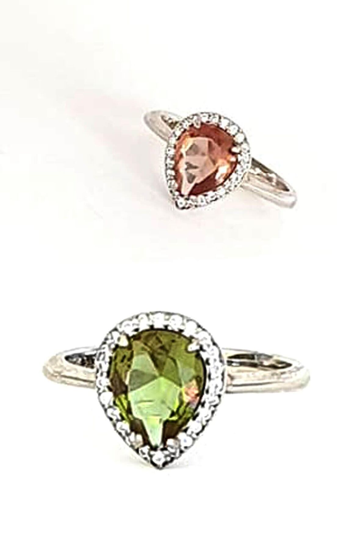 Sultan taşı 925 ayar gümüş damla yüzük