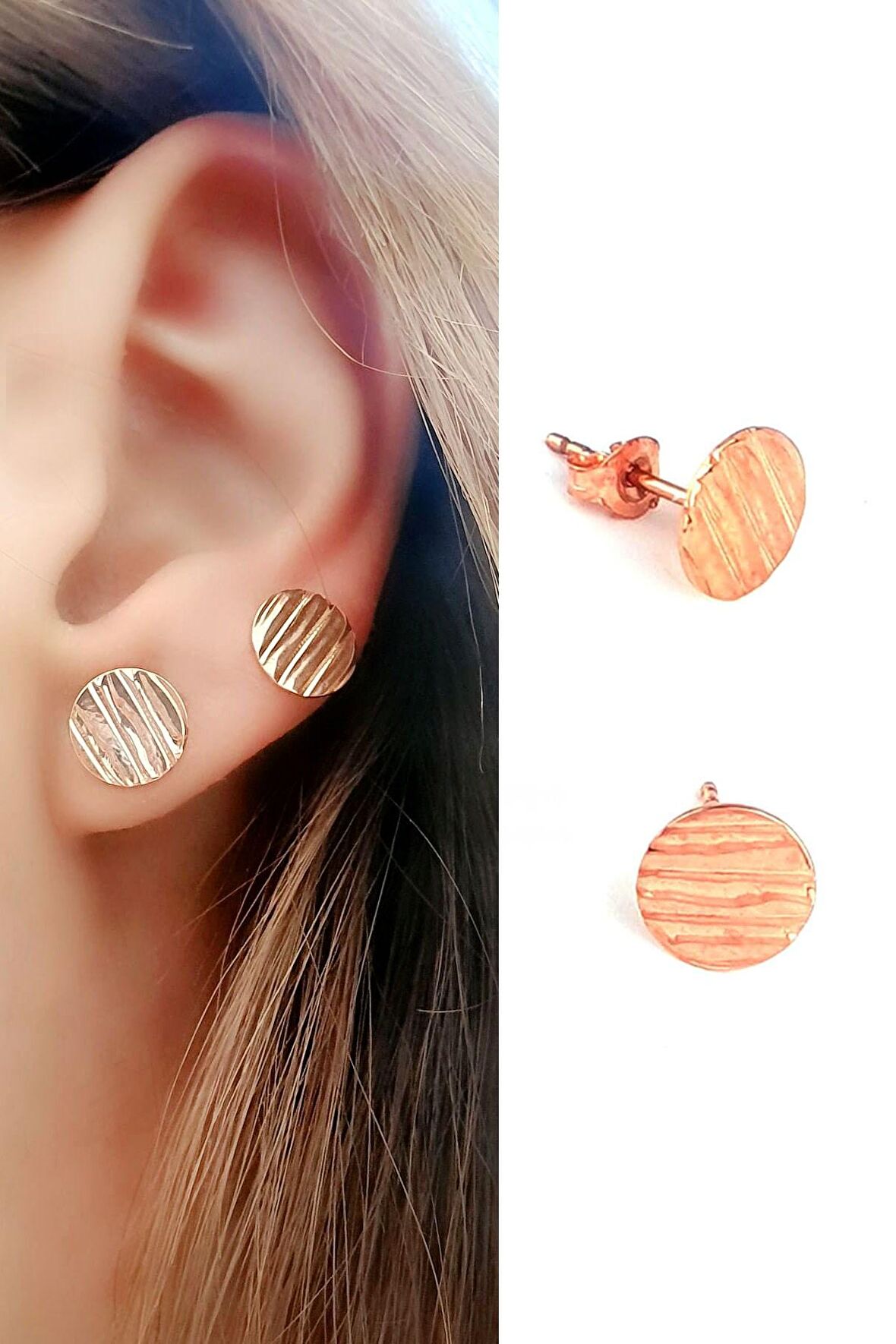 925 ayar Gümüş Rose El İşi Küpe