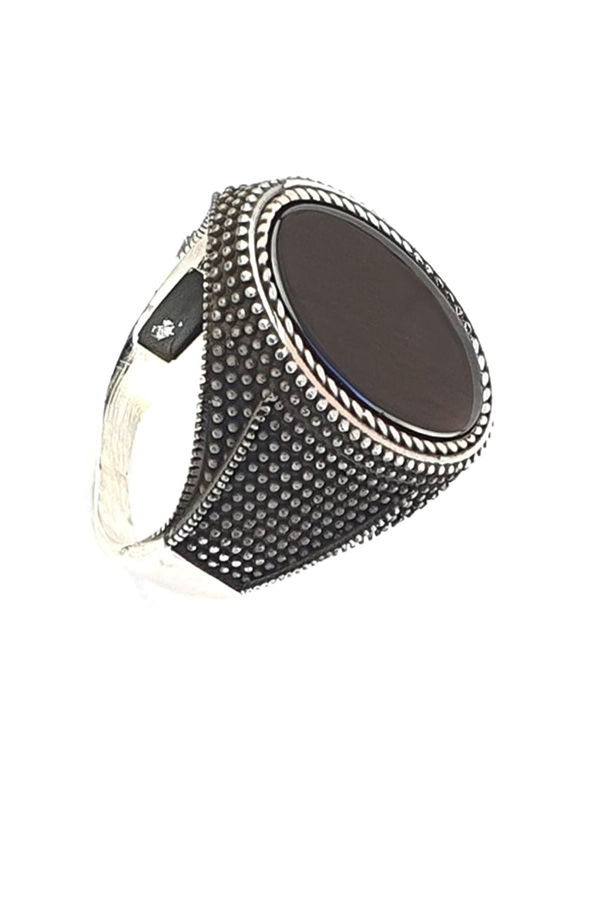 Oniks Taşlı 925ayar Gümüş Erkek Yüzük 