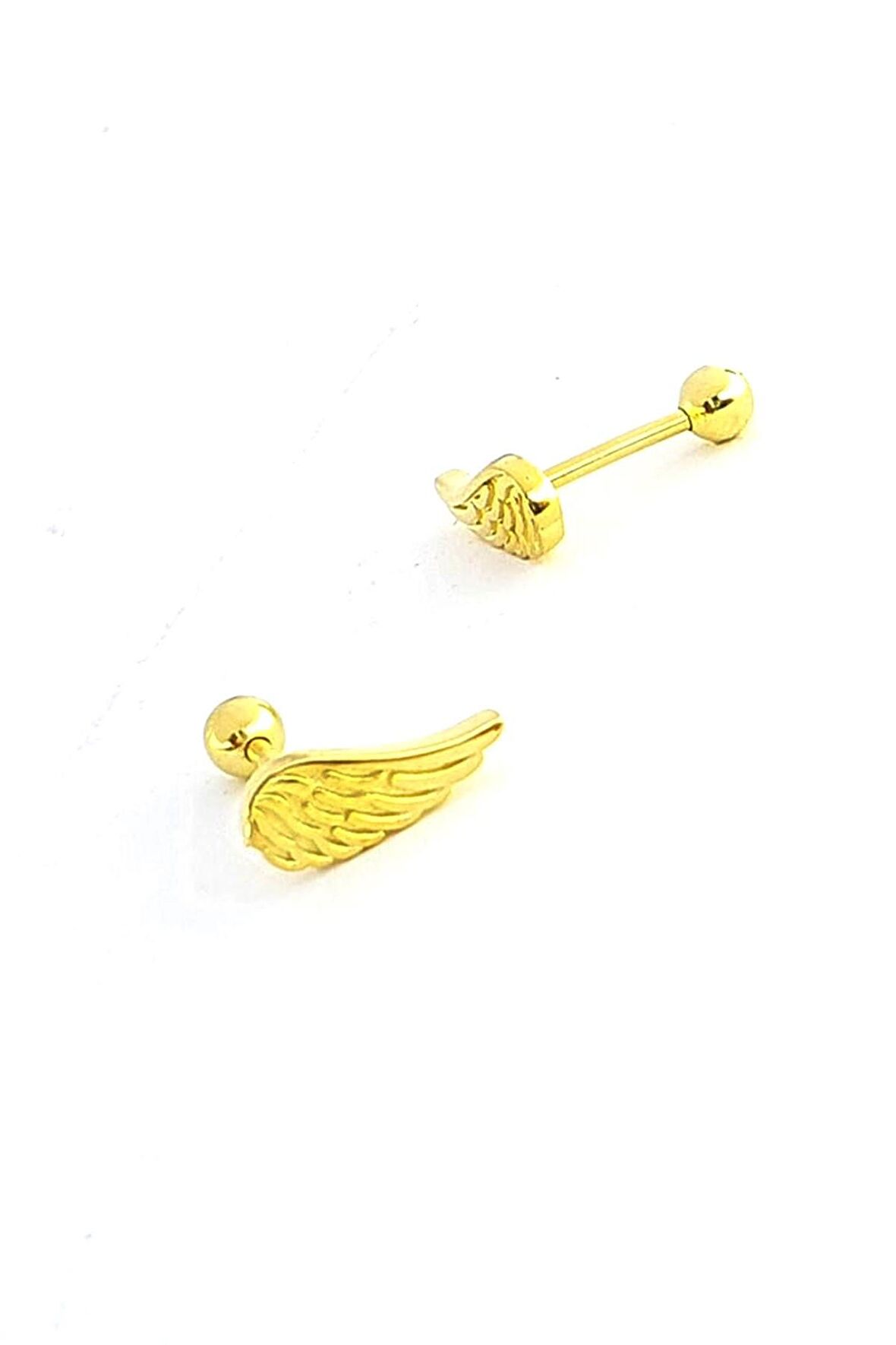 Melek Kanadı Figürlü 925ayar Gümüş Altın Tragus Kıkırdak Piercing