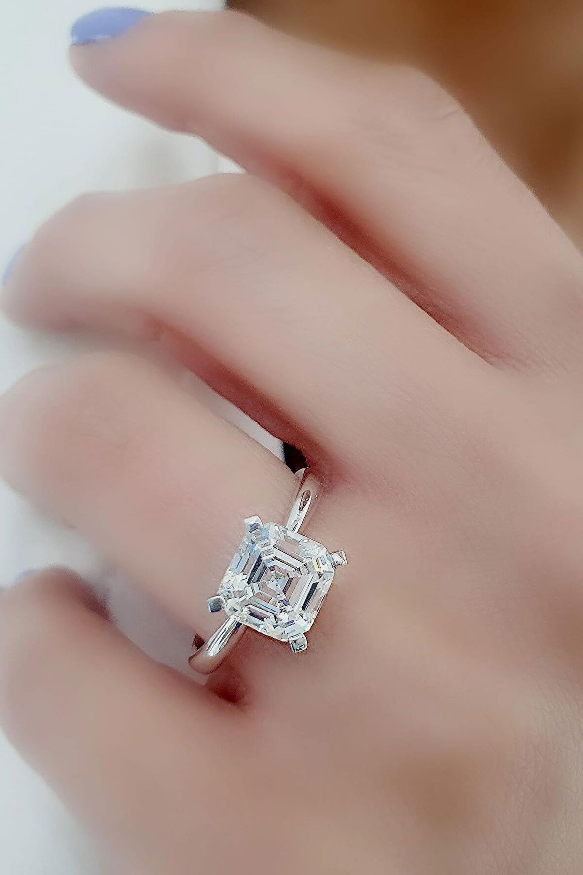 Sky Diamond Baget Tek Taş Yüzük