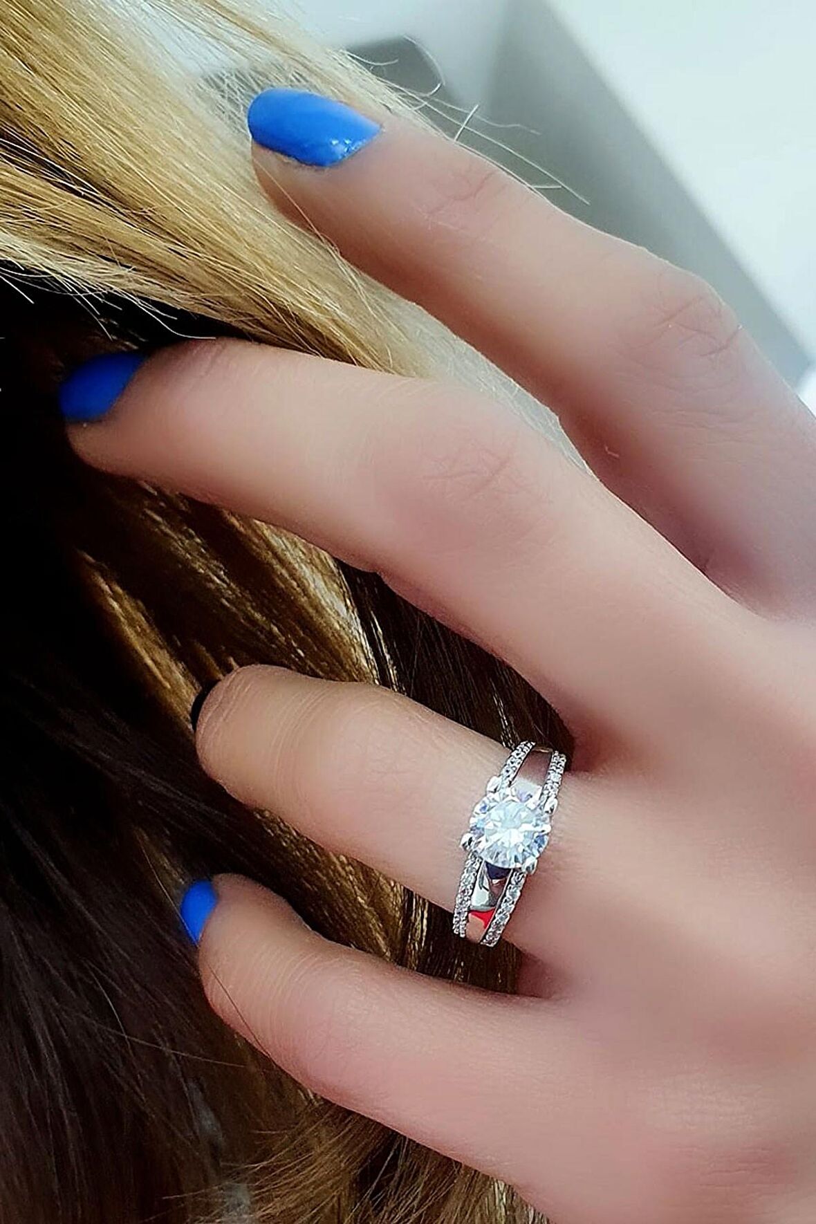 Zirkon Taş Detaylı 925ayar Gümüş Tek Taş Yüzük