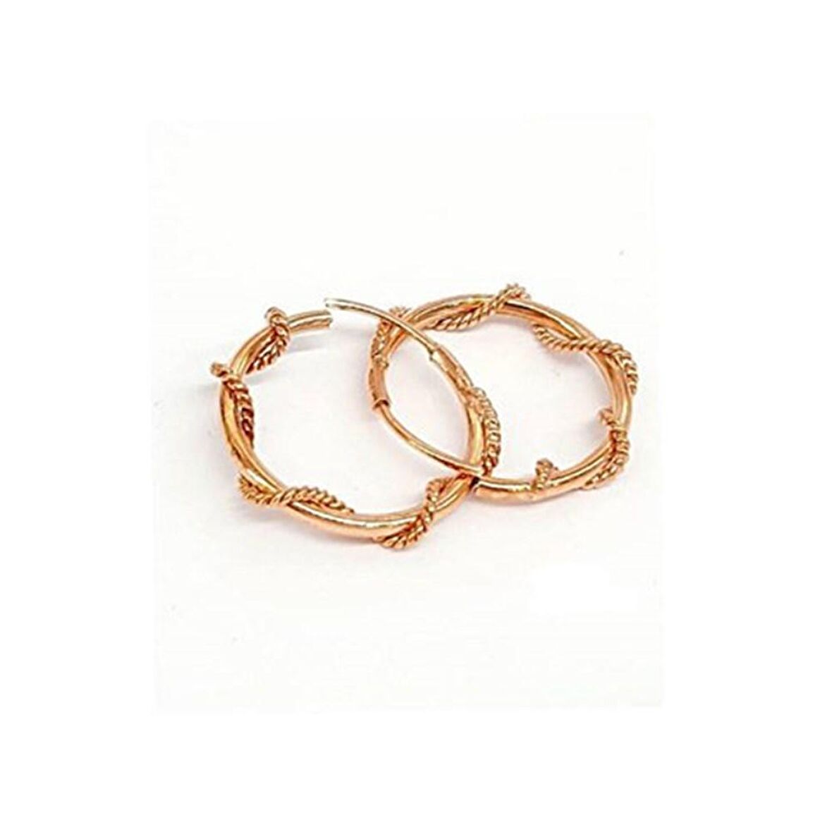 Italyan Tasarimi  Rose AltIN Kaplamali Halka Kupe