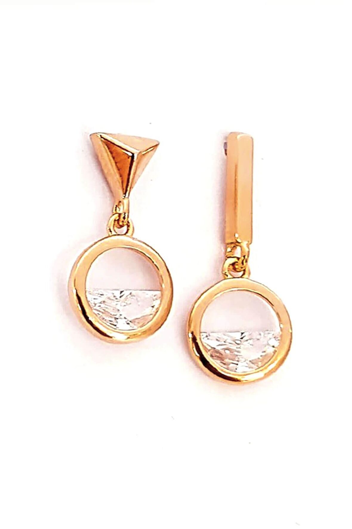 italyan tasarımı zirkon taşlı gümüş küpe