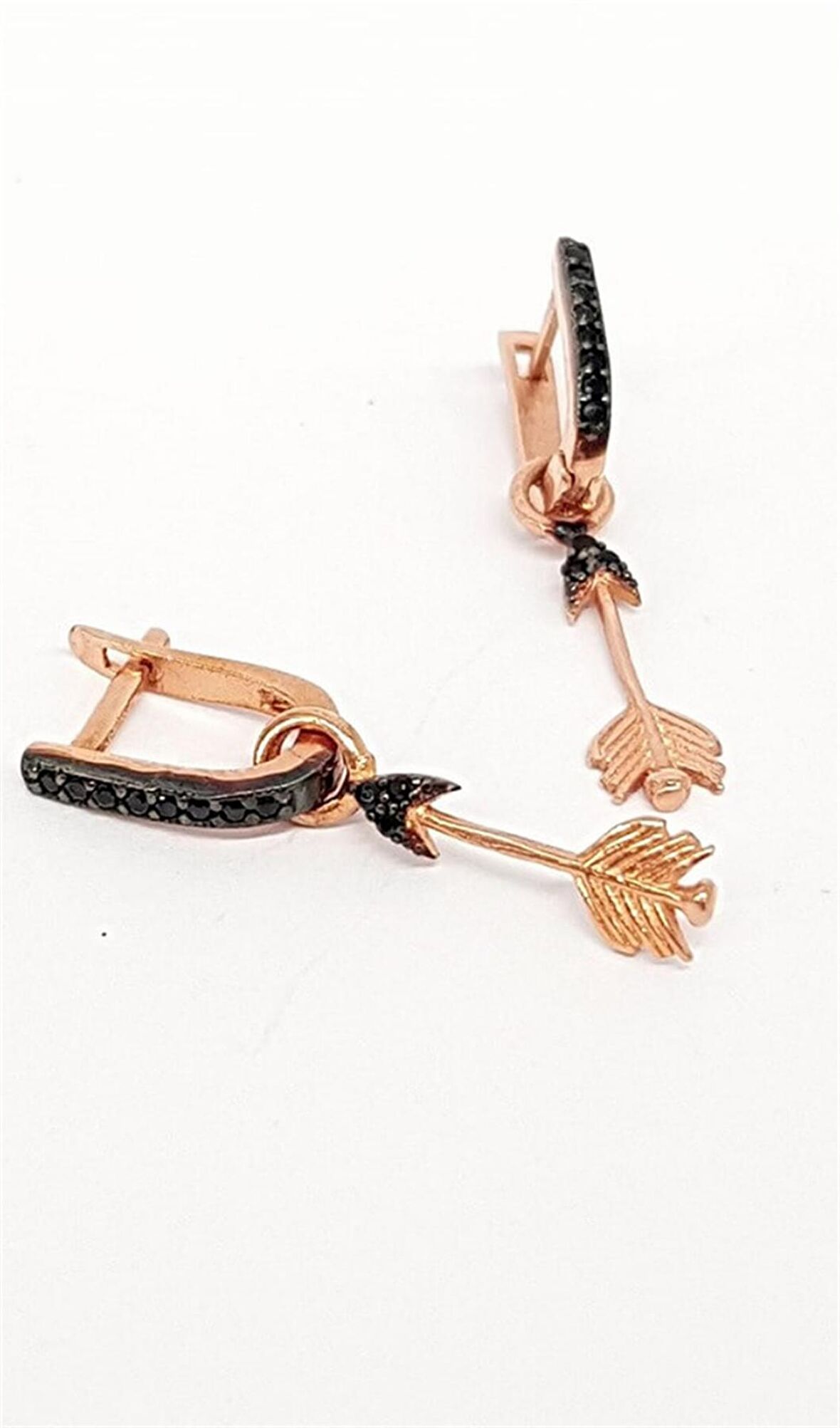 Eros Oku Minimal Gümüş Aşk Küpesi