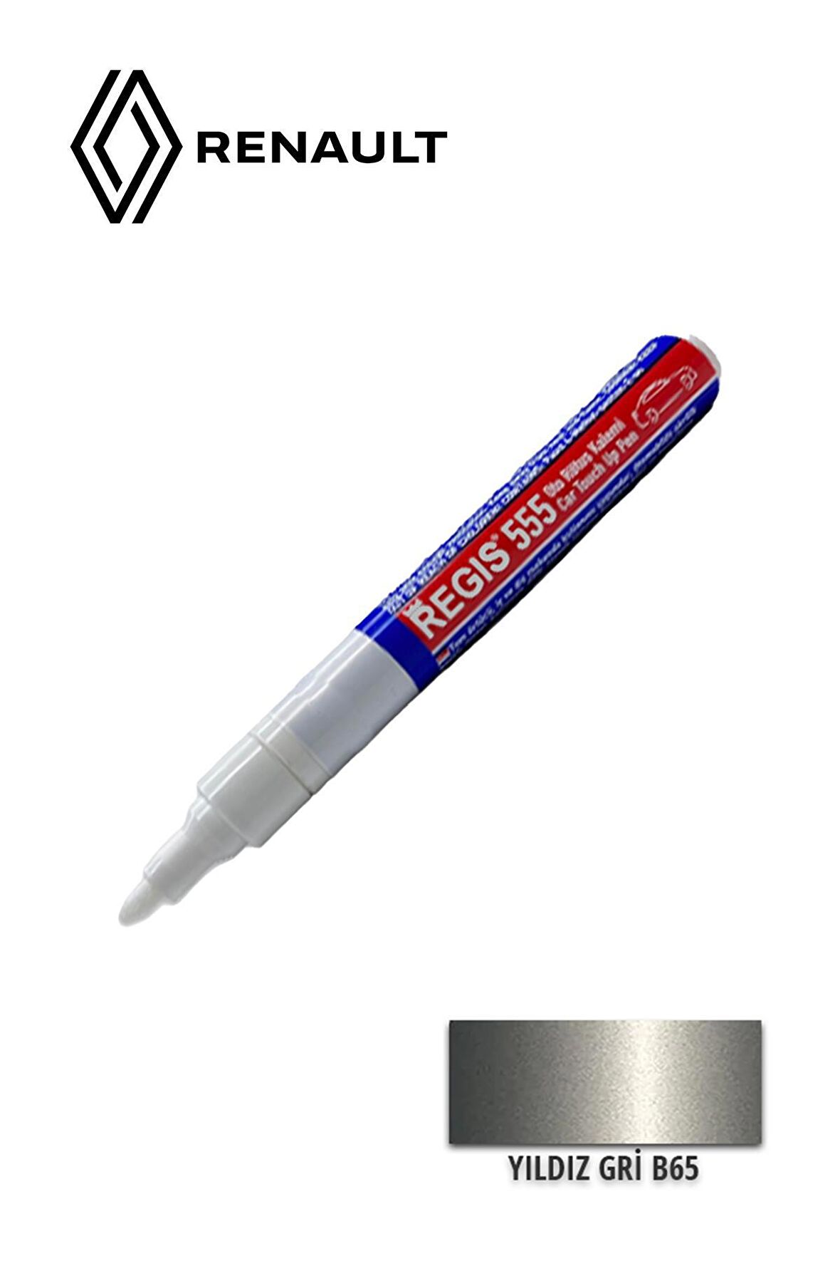 Oto Tam Örtücü Rötüş Kalemleri Renault B64 Yıldız Gri Çizik Giderici Oto R.K