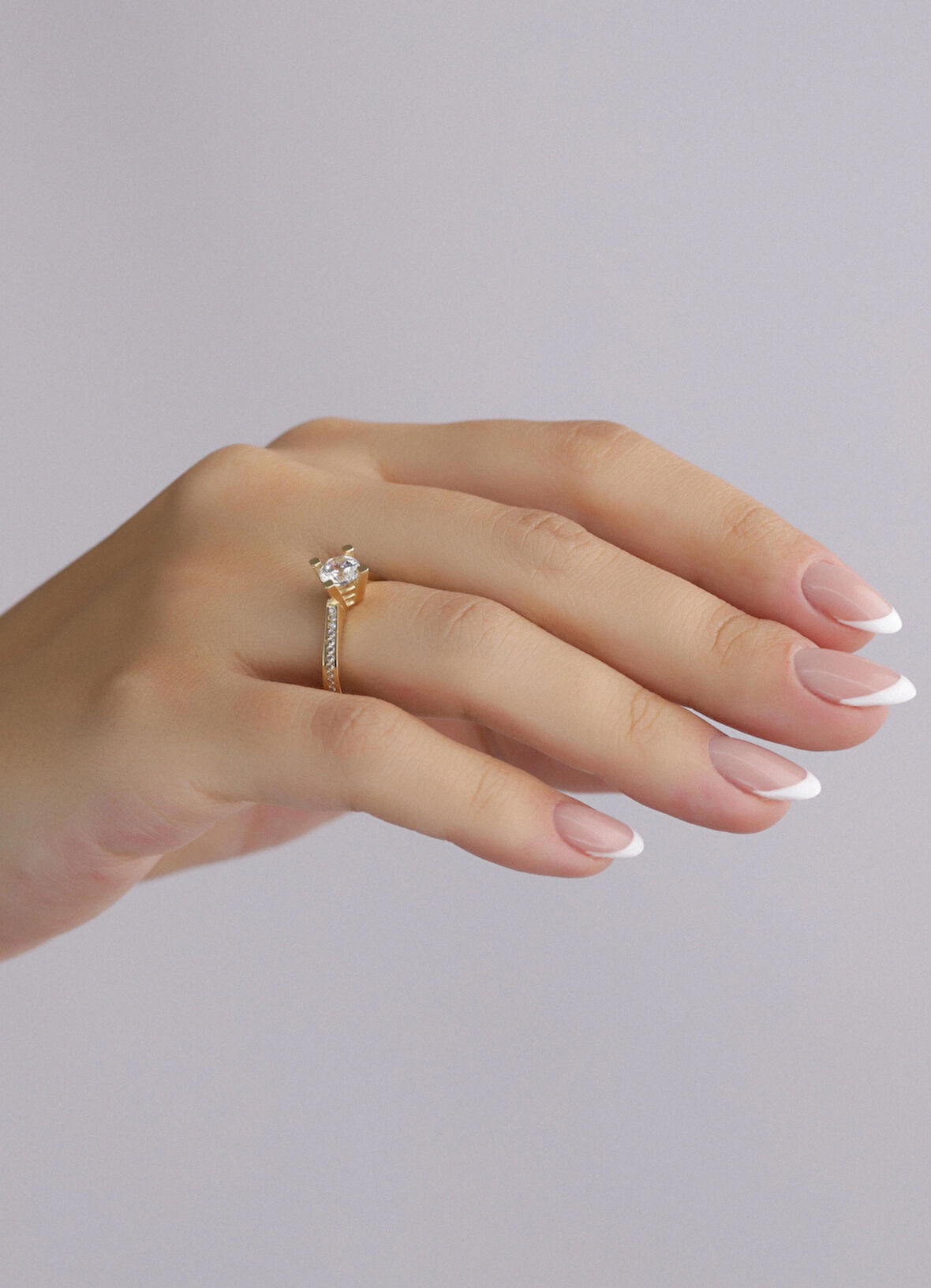 Nar-in Altın Mücevherat Tektaş Altın Yüzük 097