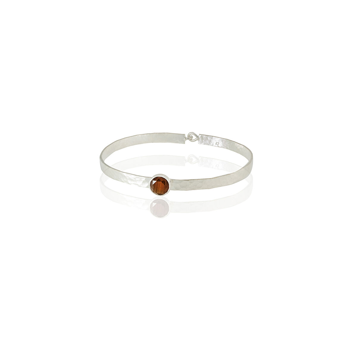 Kadir Jewellery 925 Ayar Gümüş Kaplama El İşçiliği Zirkon Taşlı Kadın Kelepçe Bilezik
