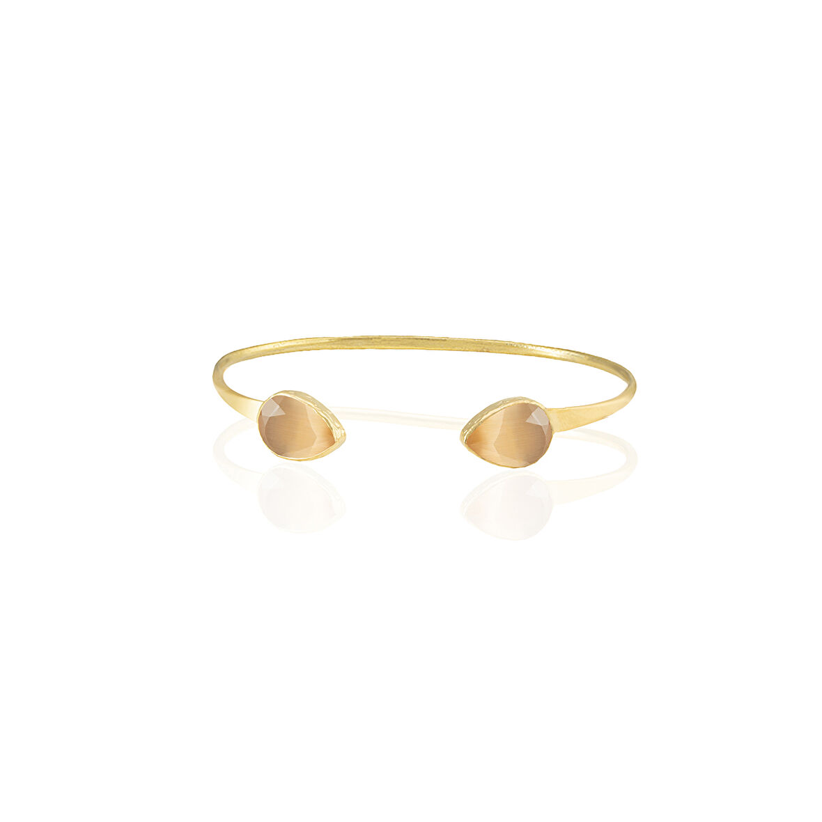 Kadir Jewellery 22 Ayar Altın Kaplama El İşçiliği Zirkon Taşlı Kadın Charm Bileklik
