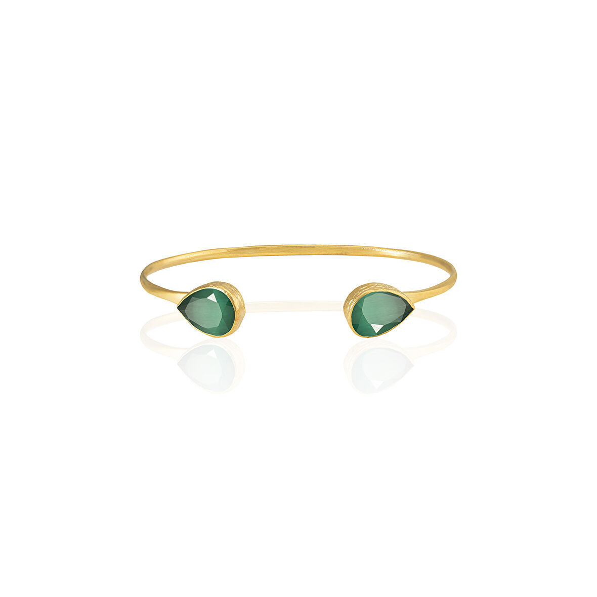 Kadir Jewellery 22 Ayar Altın Kaplama El İşçiliği Zirkon Taşlı Kadın Charm Bileklik