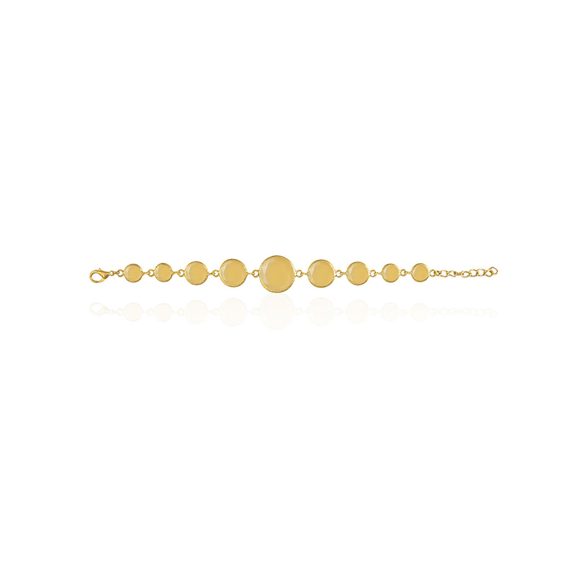 Kadir Jewellery 22 Ayar Altın Kaplama Zirkon Taşlı Ayarlanabilir Zincir Bileklik