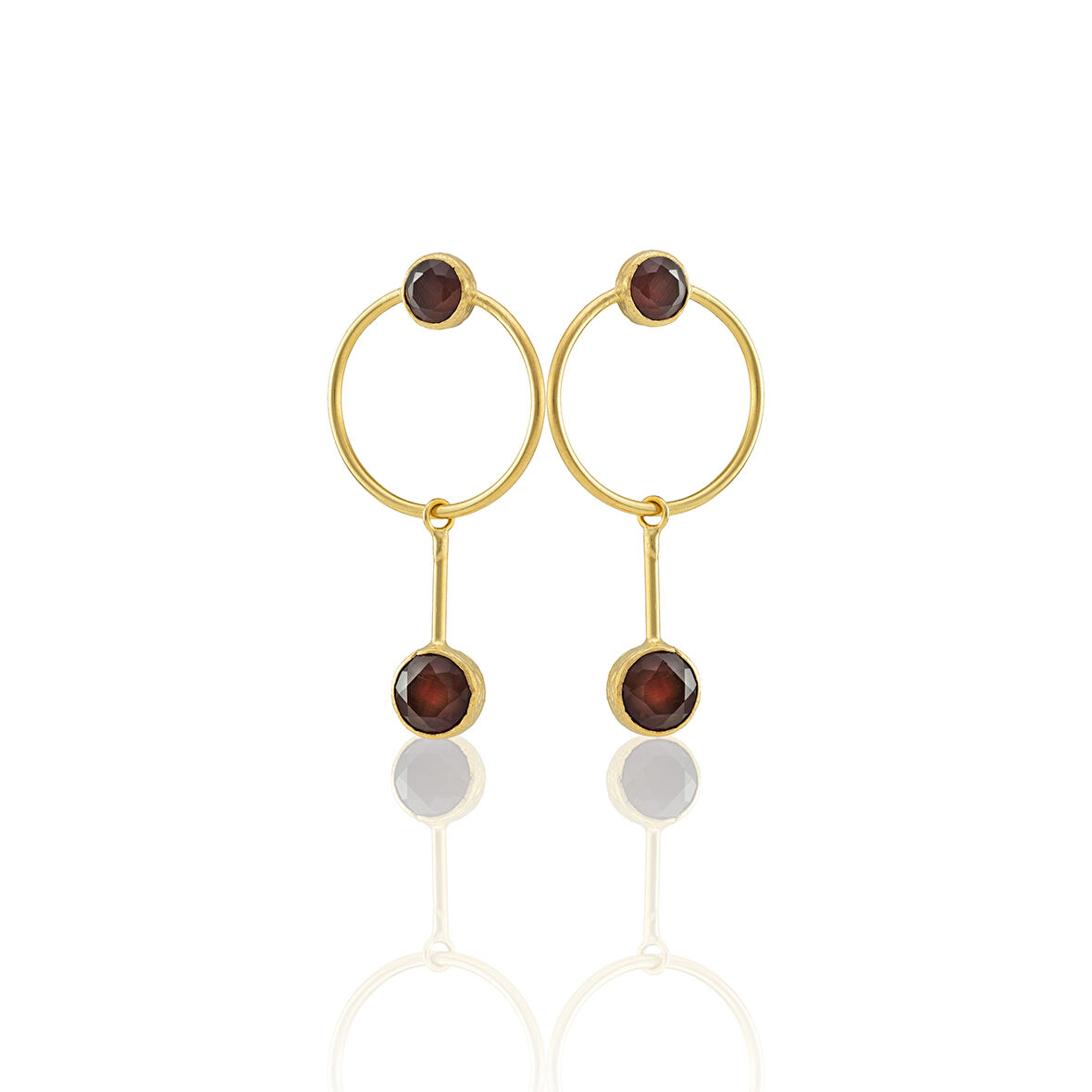 Kadir Jewellery 22 Ayar Altın Kaplama Kadın Sallantılı Küpe -El İşçiliği Ve Hipoalerjenik Küpe