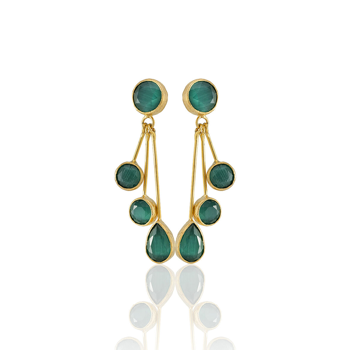 Kadir Jewellery22 Ayar Altın Kaplama Vintage Küpe -El İşçiliği Ve Hipoalerjenik Küpe