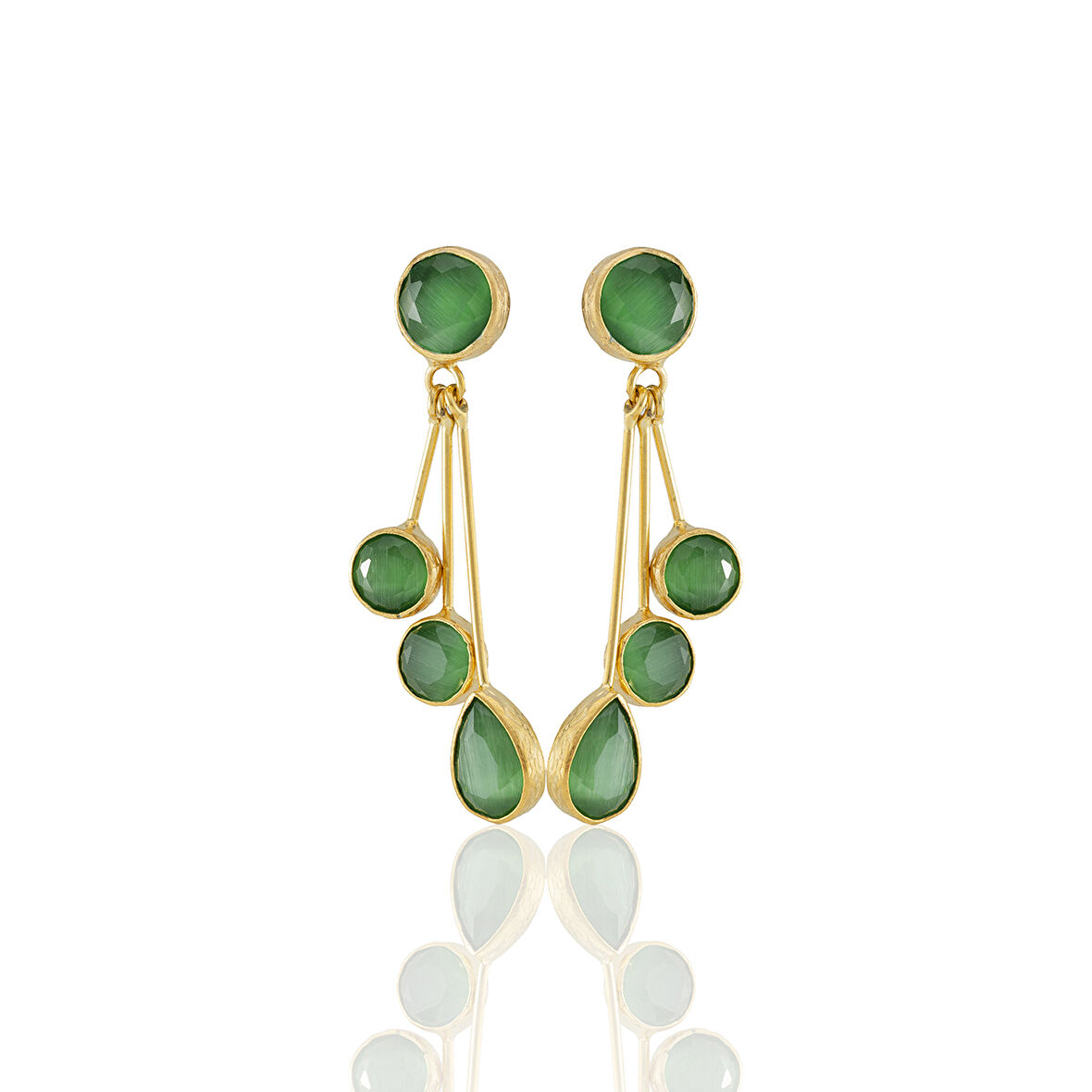 Kadir Jewellery22 Ayar Altın Kaplama Vintage Küpe -El İşçiliği Ve Hipoalerjenik Küpe