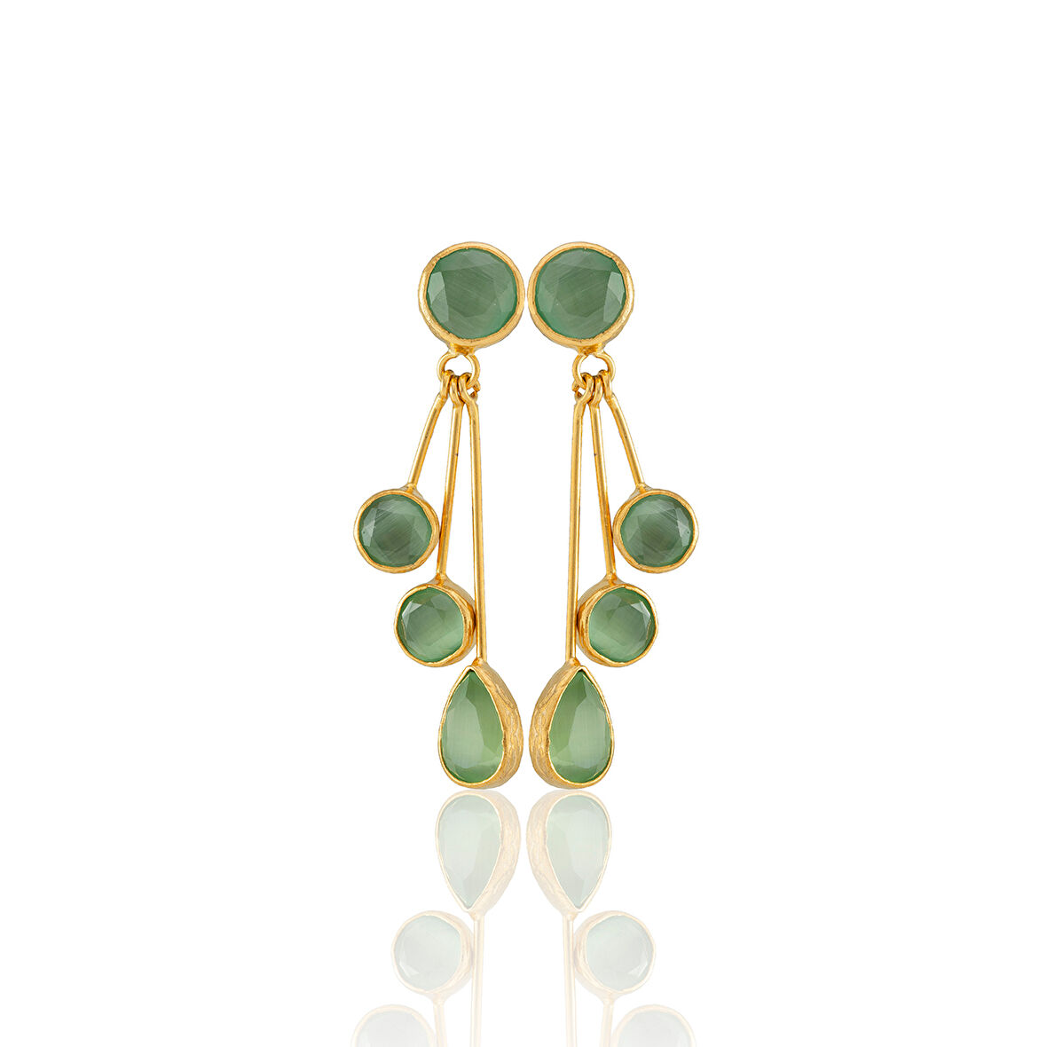 Kadir Jewellery22 Ayar Altın Kaplama Vintage Küpe -El İşçiliği Ve Hipoalerjenik Küpe