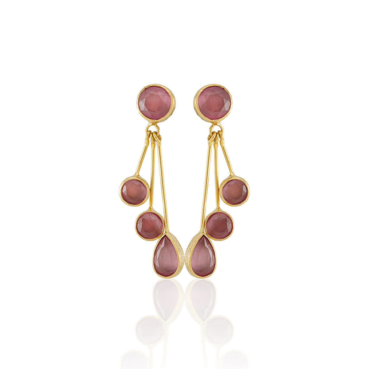 Kadir Jewellery22 Ayar Altın Kaplama Vintage Küpe -El İşçiliği Ve Hipoalerjenik Küpe