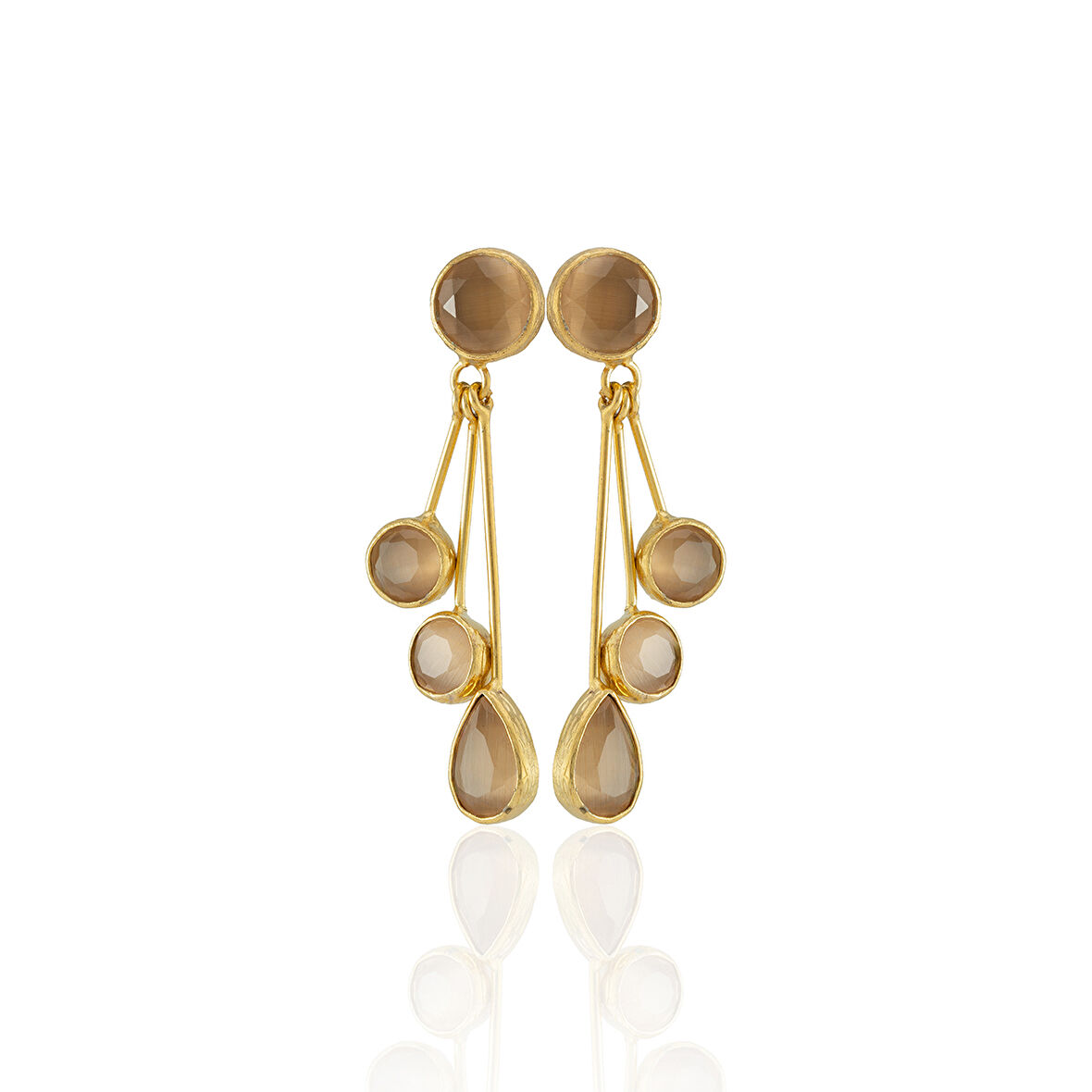 Kadir Jewellery22 Ayar Altın Kaplama Vintage Küpe -El İşçiliği Ve Hipoalerjenik Küpe