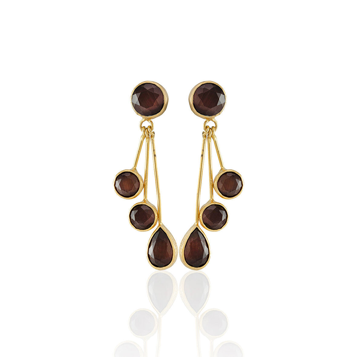 Kadir Jewellery22 Ayar Altın Kaplama Vintage Küpe -El İşçiliği Ve Hipoalerjenik Küpe