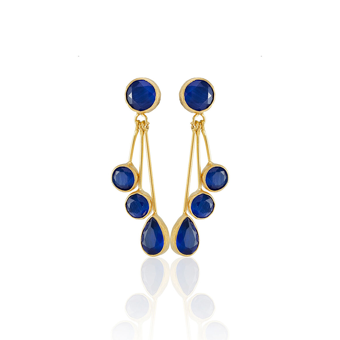 Kadir Jewellery22 Ayar Altın Kaplama Vintage Küpe -El İşçiliği Ve Hipoalerjenik Küpe